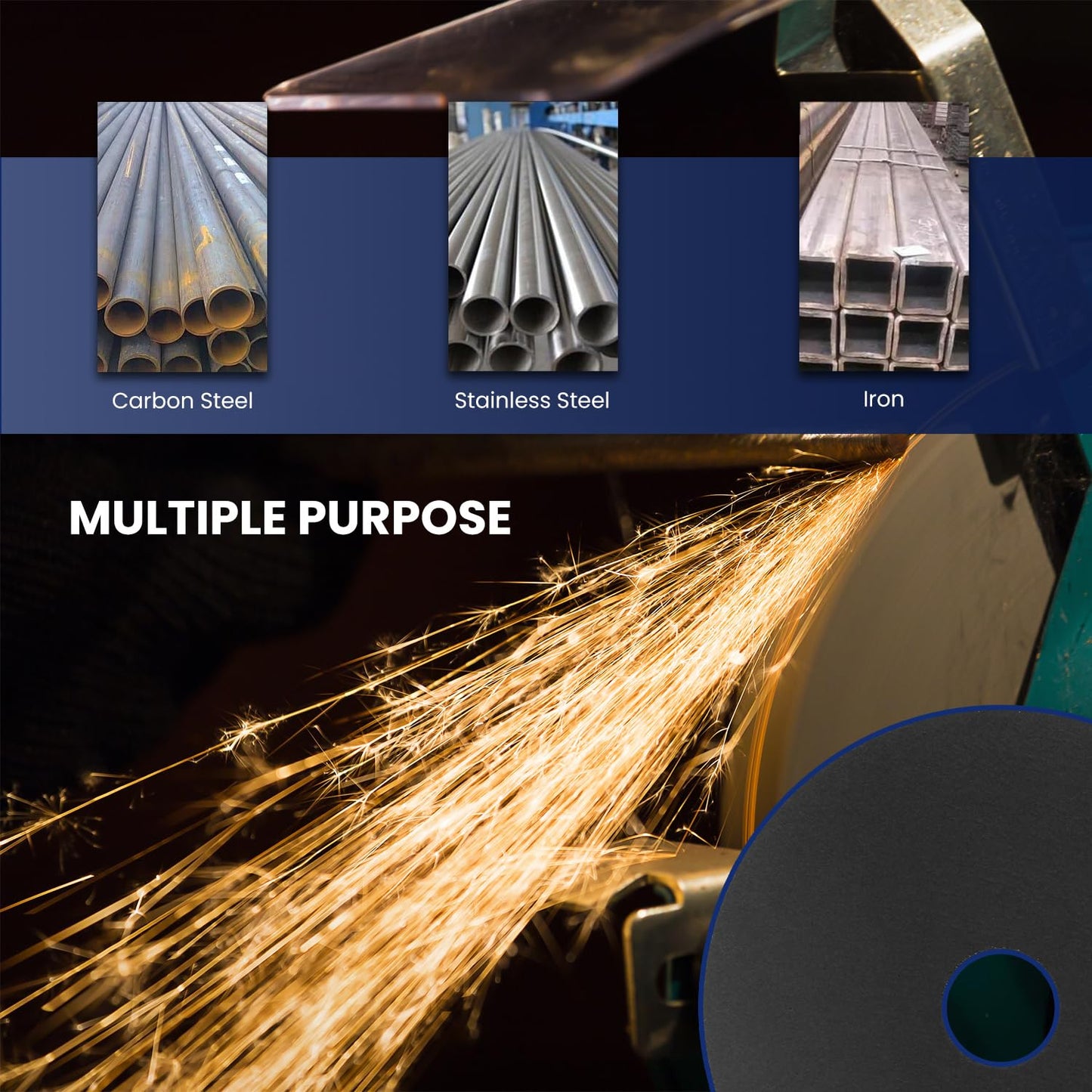 Lichamp 4-1/2 Cut Off Wheels for Metal, 100 Pack 4.5 inch Disc Cutting Wheel Cutoff Blade, 4.5"x0.045"x7/8", A100BK