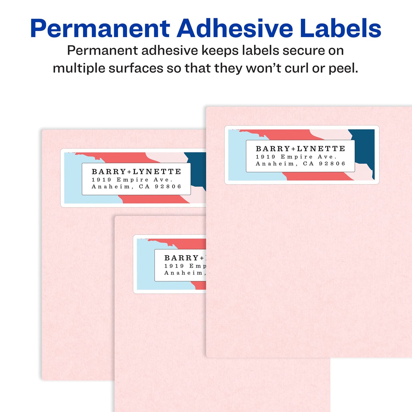 Avery Easy Peel Printable Address Labels with Sure Feed, 1" x 4", White, 2,000 Blank Mailing Labels for Laser Printers (5161)