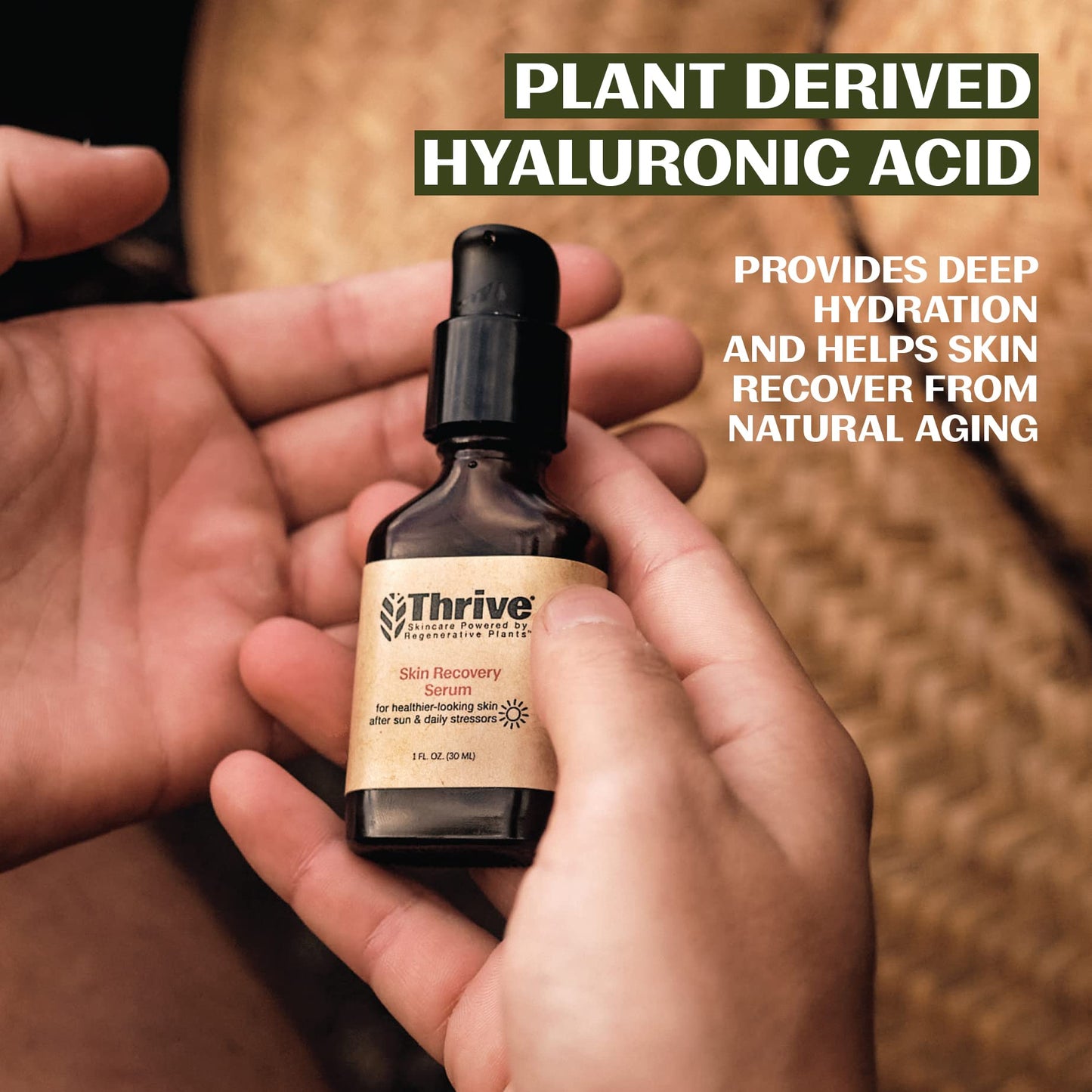 Thrive Natural Bakuchiol Serum for Face - Healthier Retinol Alternative with Hyaluronic Acid - Collagen Boosting Face Serum for Brighter and Firmer Skin - Vegan, Made in USA