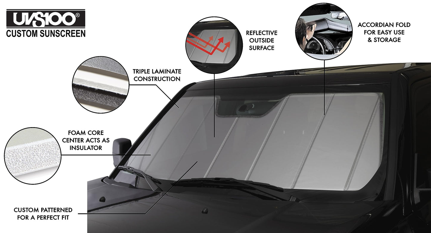 Covercraft UVS100 Custom Sunscreen | Fits 2025-2026 Toyota Camry | Silver