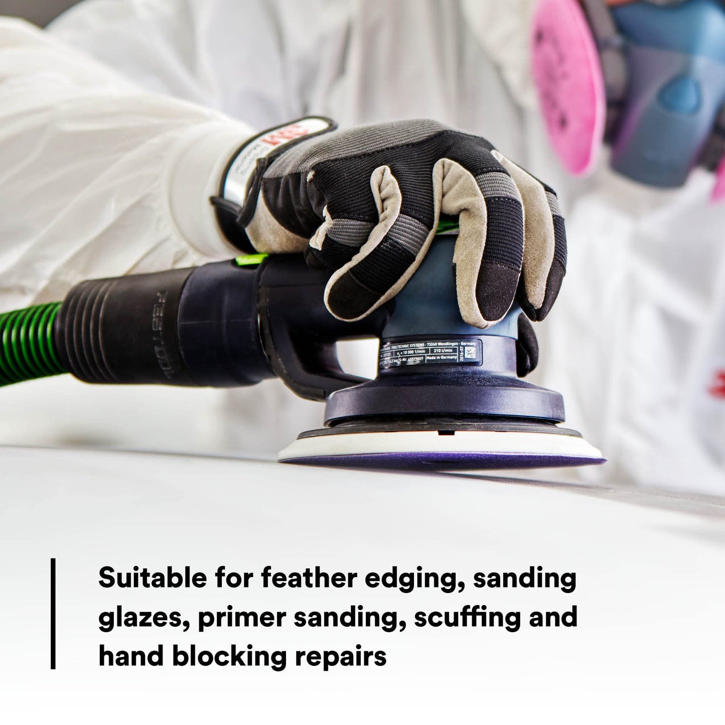 3M Cubitron II Hookit Clean Sanding Abrasive Disc 31483, 6 in, 320+ Grade, Pack of 50 Discs, Virtually Dust-Free, High Performance, Long Lasting, Multi-Hole Pattern, Feather Edging, Stock Removal