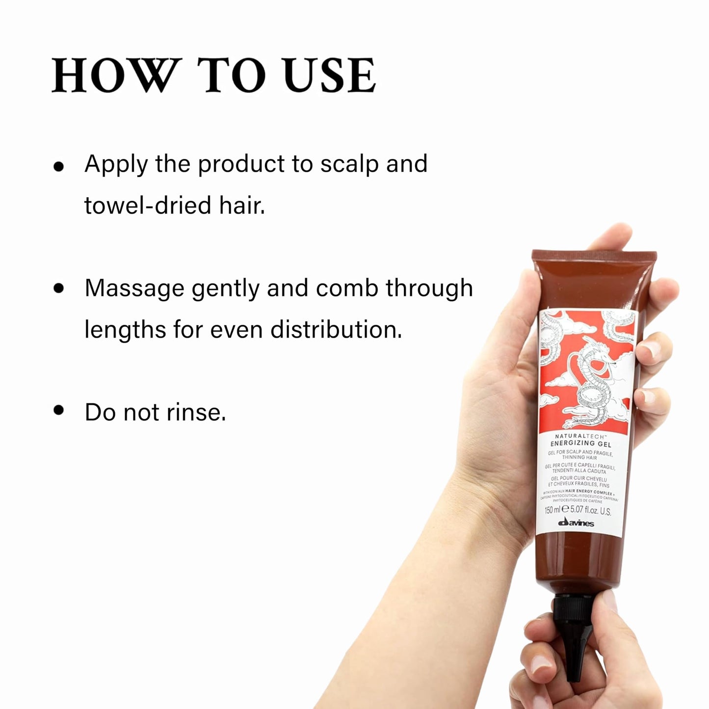 Davines Naturaltech ENERGIZING Gel, Revitalize Thin And Fragile Hair, Light Styling Effect, 5.07 Fl. Oz.