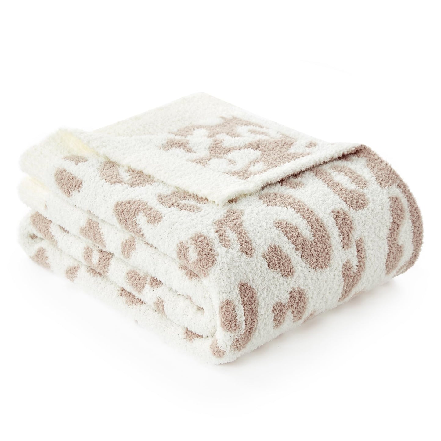 Snuggle Sac Leopard Throw Blanket for Couch Bed Sofa 50x70 inches, Reversible Beige Leopard Oversized Throw XL Ultra Soft Cozy Blankets for Women Mothers Birthday Gifts