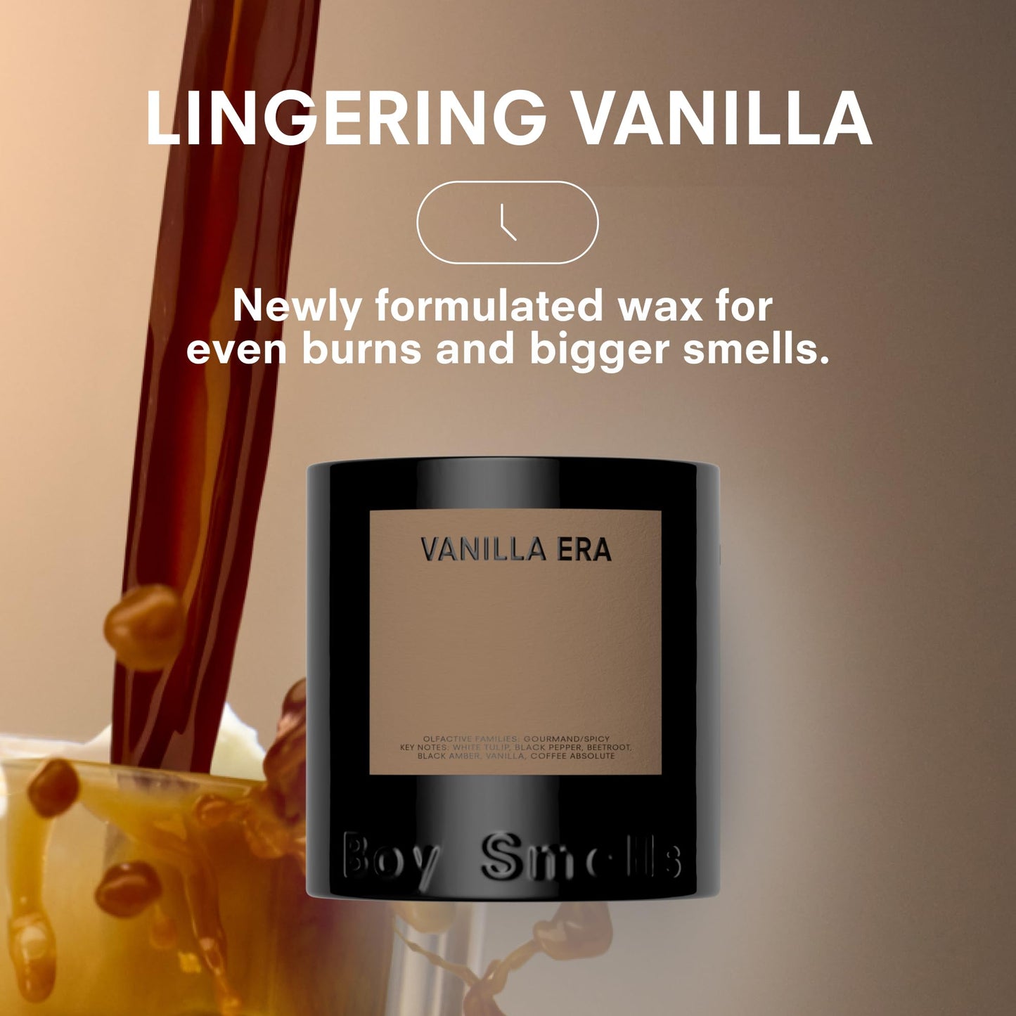 Boy Smells Vanilla Era Candle | White Tulip + Espresso | Gourmand, Spicy Scented Candle | Vegan, Non-GMO Soy Blend
