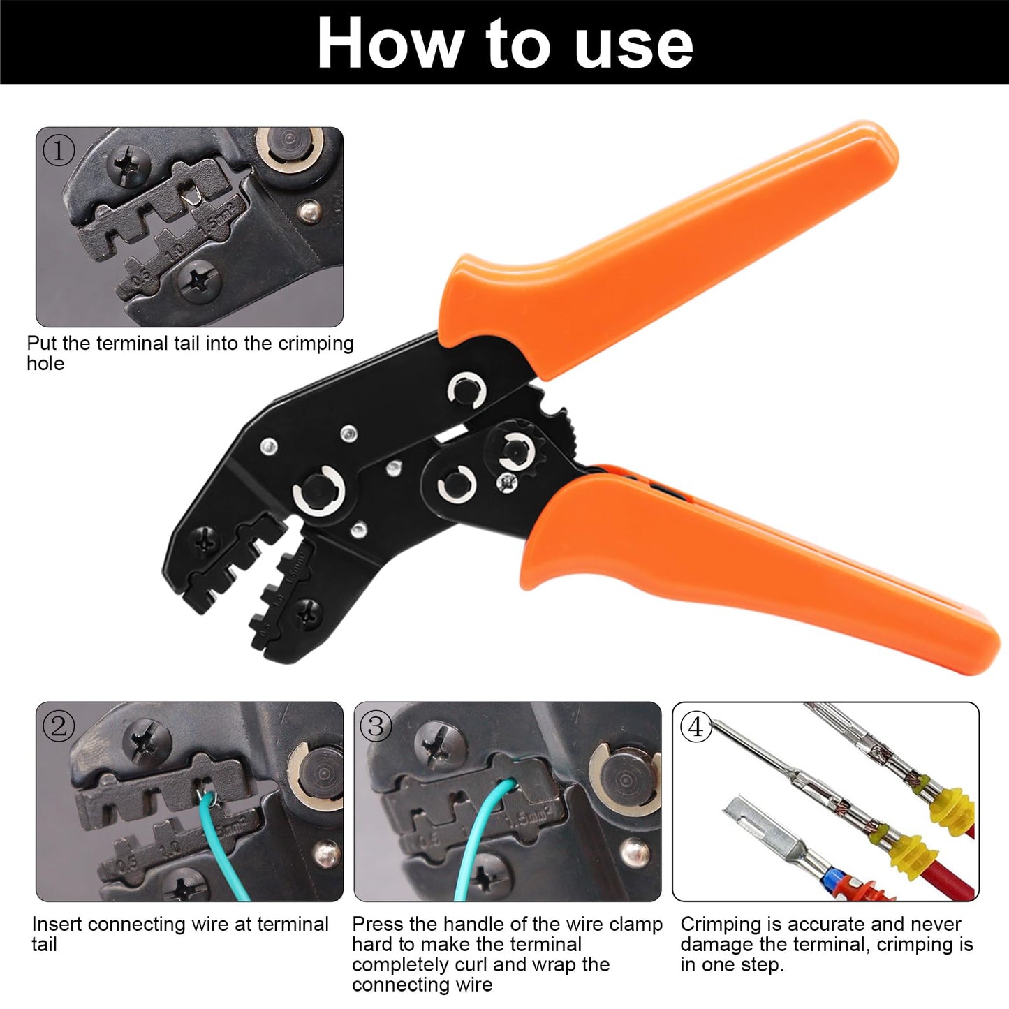 maierke 1008PCS 63 Sets Waterproof Automotive Electrical Connectors Waterproof Wire Connectors Automotive Replacement Ignition Plug Connectors 1/2/3/4/5/6 Pin with Ratcheting Crimper Pliers