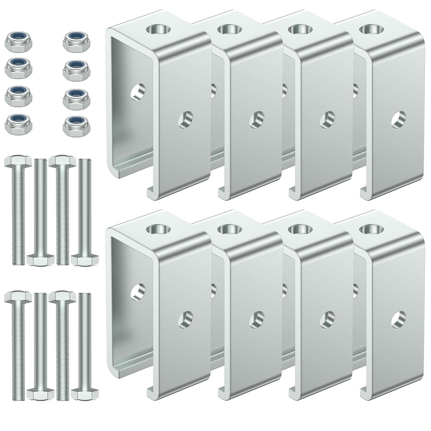 SKTREX Channel Trolley Track Hanger Bracket for UNISTRUT Strut Channel, 1-5/8 Intermediate Support Hange Bracket for All 1-5/8" Channel Trolley Track (8)
