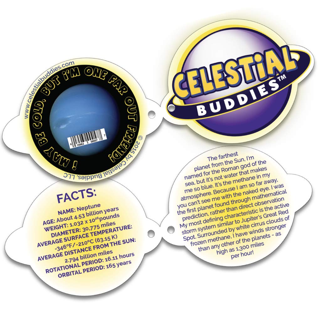 Celestial Buddies Neptune Buddy Science Astronomy Space Solar System Educational Plush Blue Planet Toys