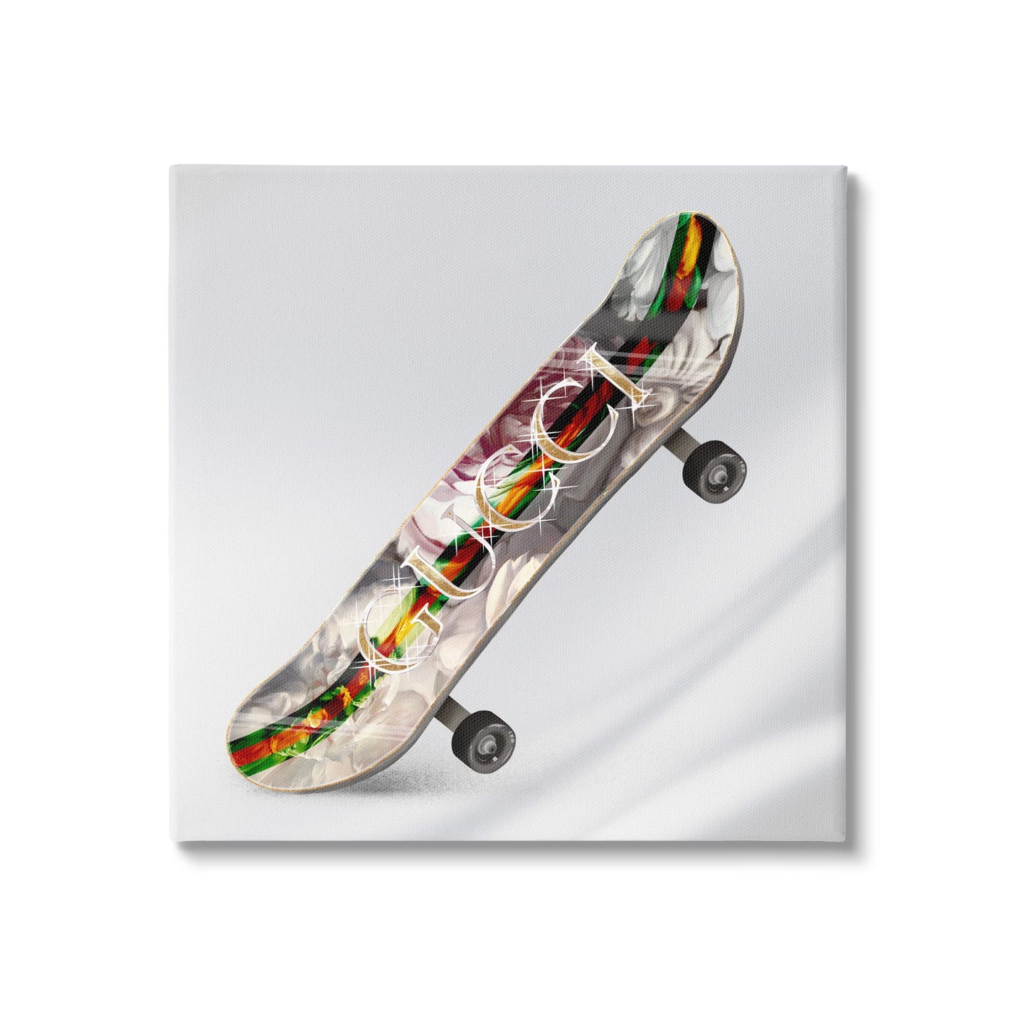 Stupell Industries Upscale Fashion Patterned Skateboard Dazzling Glam Design, Design by Ziwei Li