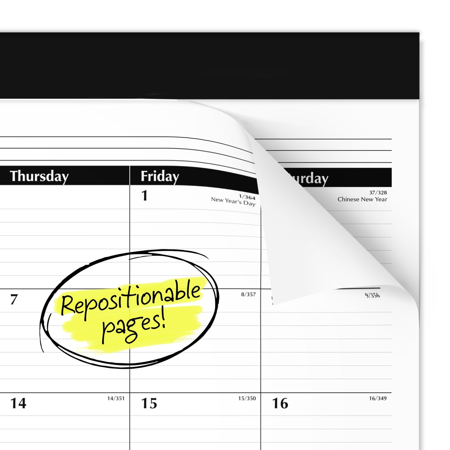AT-A-GLANCE 2027 Desk Pad Calendar, Monthly Desk Wall Planner, 21.75" x 17" (SK220027)