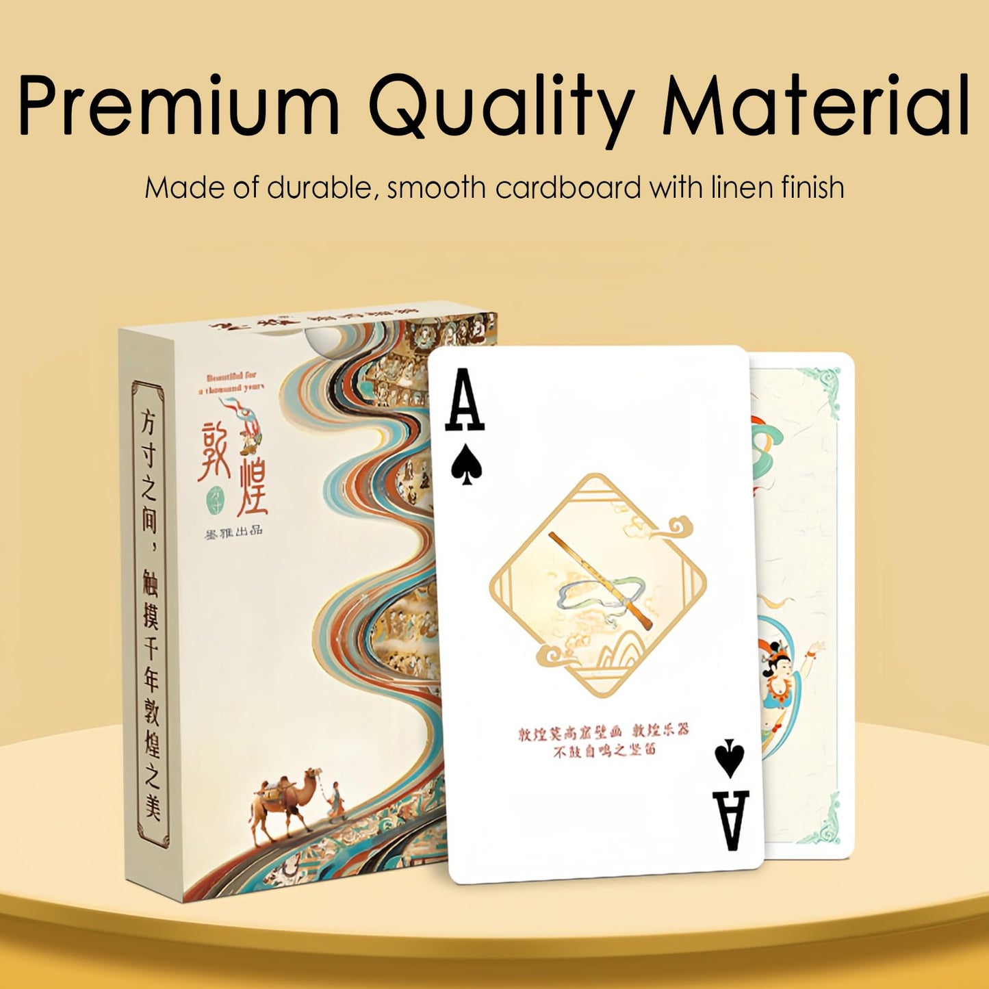 HUYUCC Luxury Dunhuang Art Playing Cards Set, 8 Decks of Cards with Traditional Chinese Mural Esthetic, Unique Size 2.36" x 3.78" (6x9.6cm), Premium Quality for Poker, Collectors, and Cultural Gifts