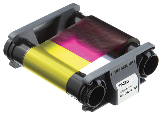 Bodno Evolis Badgy CBGR0100C Color Ribbon - YMCKO - 100 Prints Software Demo Card