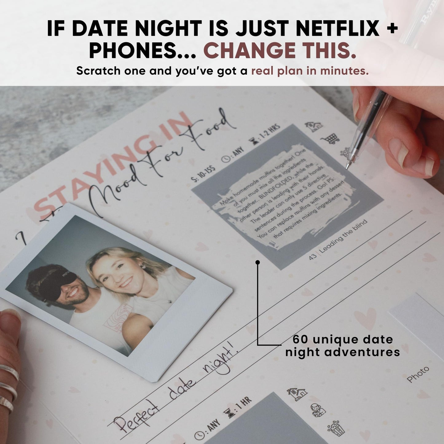 BETTER BONDS The Date Night Book – 60 Scratch-Off Date Ideas for Couples, Keepsake Adventure Album & Memory Book, Romantic Gift for Him & Her, Anniversary, Valentine’s, Wedding, Christmas