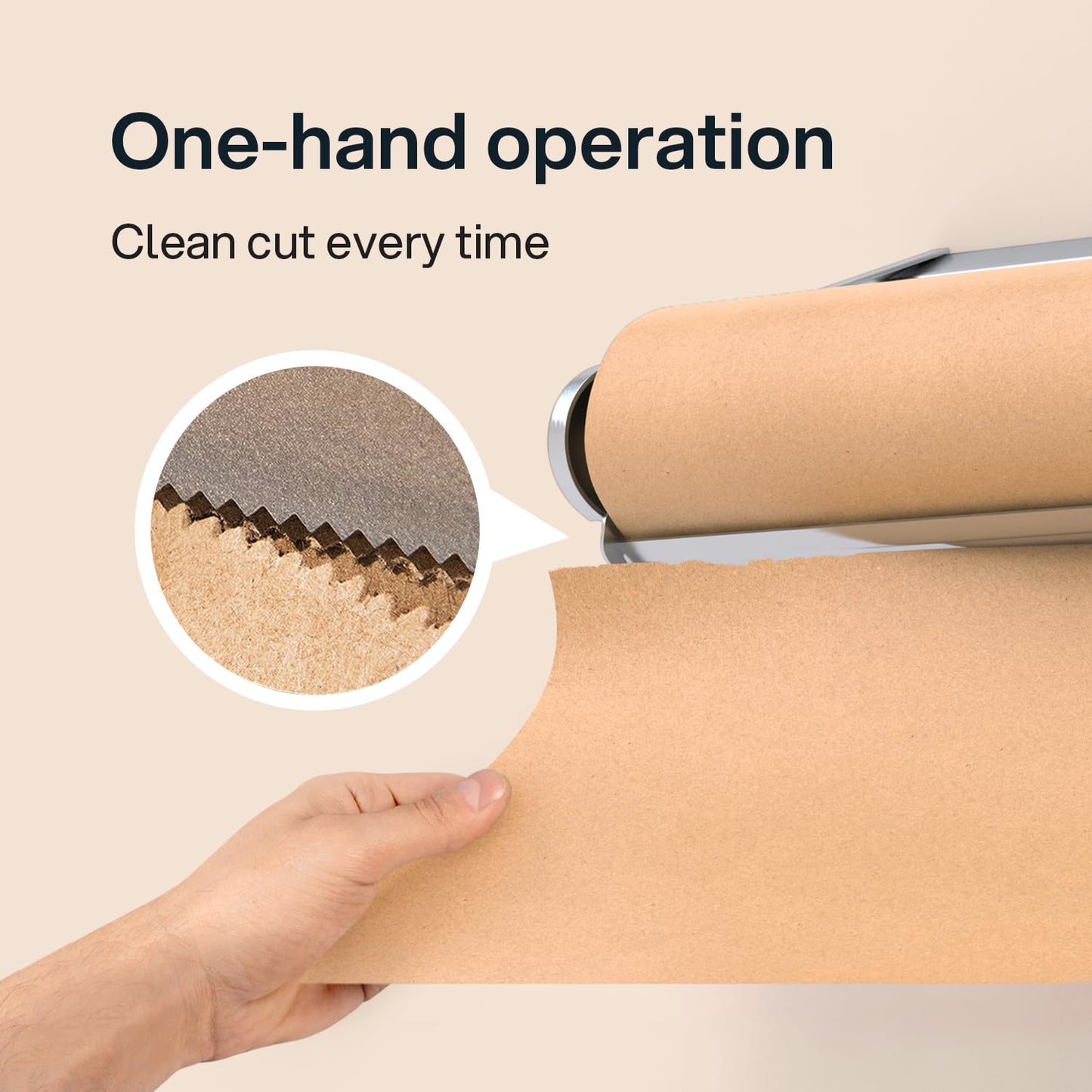 Kenley Butcher Paper Dispenser - Large Holder and Cutter for Wrapping Butcher Craft Freezer Paper Roll - Wall Mount or Tabletop - Carbon Steel Non-Slip Cutter with Serrated Blade (24-Inch)