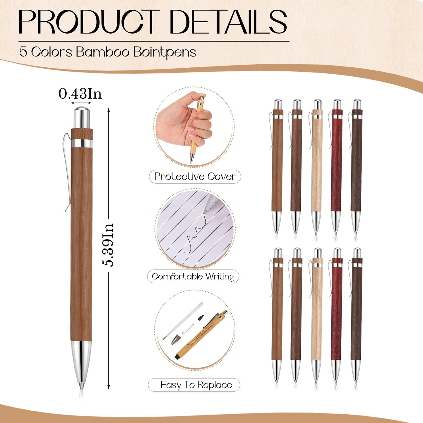 Kisston 50 Sets Mini Pocket Notebook with Pens Bulk Back to School Gifts Small Notepad 3x5 with Bamboo Pens Customized Promotion Prize for School Students Office(Retro Colors)