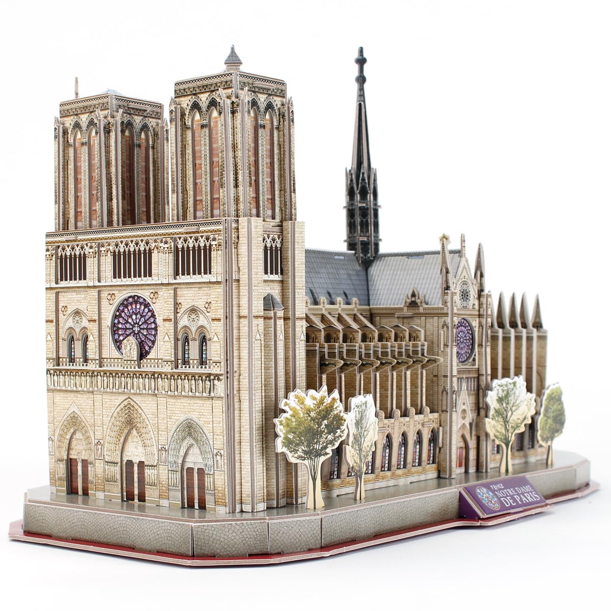 CubicFun 3D Puzzle for Adults Kids Notre Dame de Paris France Architecture Model Kits, Gifts for Boys Girls Adults, 128 Pieces