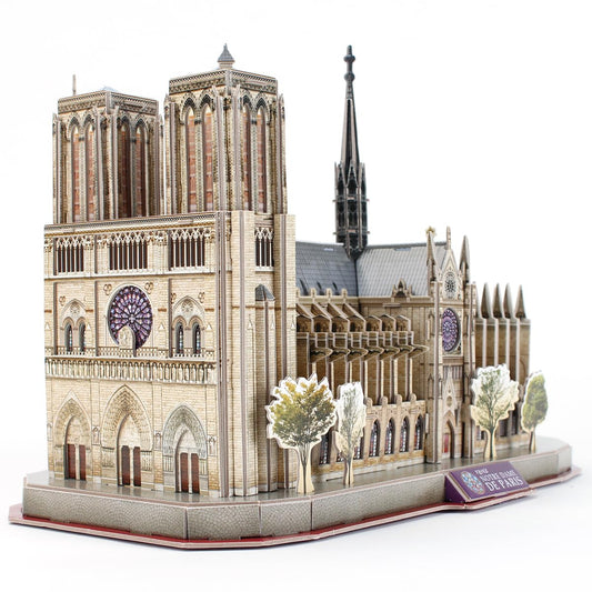 CubicFun 3D Puzzle for Adults Kids Notre Dame de Paris France Architecture Model Kits, Gifts for Boys Girls Adults, 128 Pieces