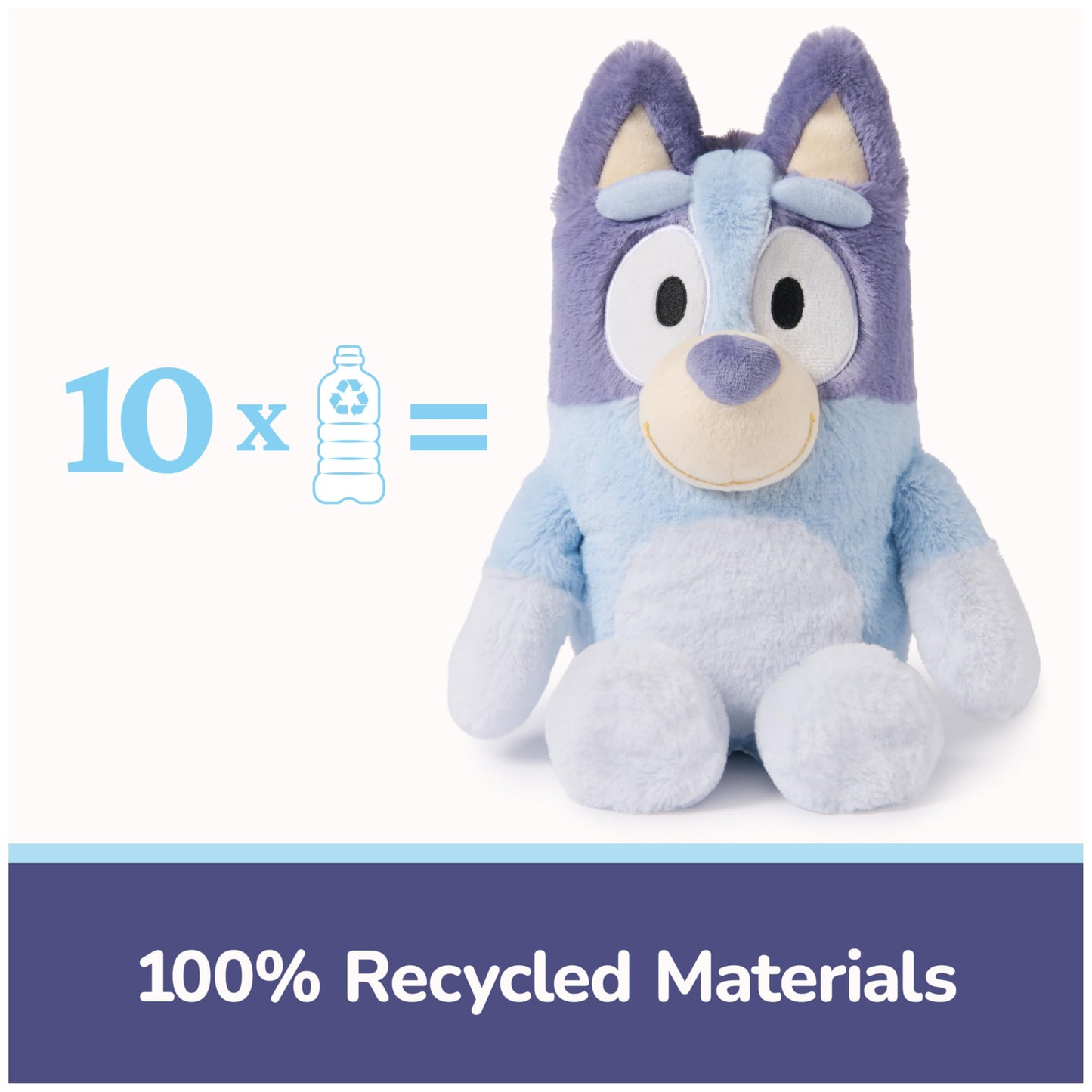 GUND Bluey Sustainably Soft Plush, Made with Recycled Materials, Stuffed Animals for Kids & Toddlers, Blue, 13”
