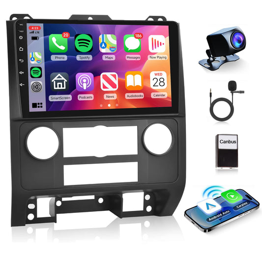 2G+32G Car Radio for Ford Escape 2007-2012/Mazda Tribute 2007-2012, Rimoody Android 13 Car Stereo Carplay Android auto 9 Inch Touch Screen GPS Navigation WiFi HiFi Bluetooth FM + Backup Camera