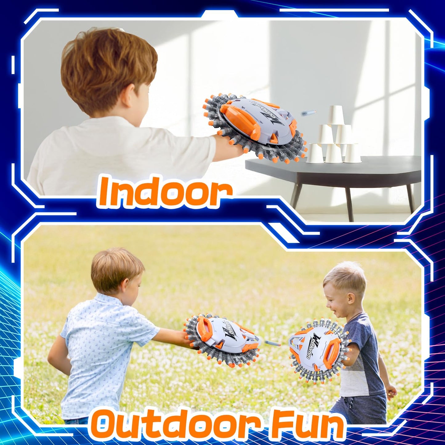Shooting Game Toys for 6 7 8 9 10 Year Old Boys Sports and Outdoor Games Foam Blaster Toy for Kids 30 Consecutive Throws with