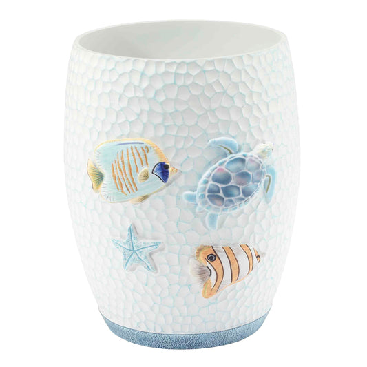 Avanti Linens - Wastebasket, Decorative Trash Can, Holiday Home Decor (Ocean Friends Collection)