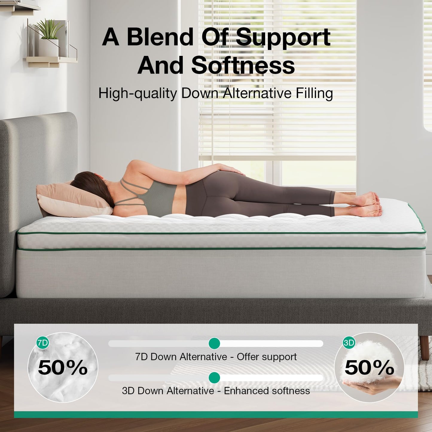Novilla Twin Mattress Topper, Extra Thick Pillow Top Mattress Pad, Down Alternative Fill Breathable Cover, 8-21" Deep Pocket Soft Bed Topper for Back Pain Relief