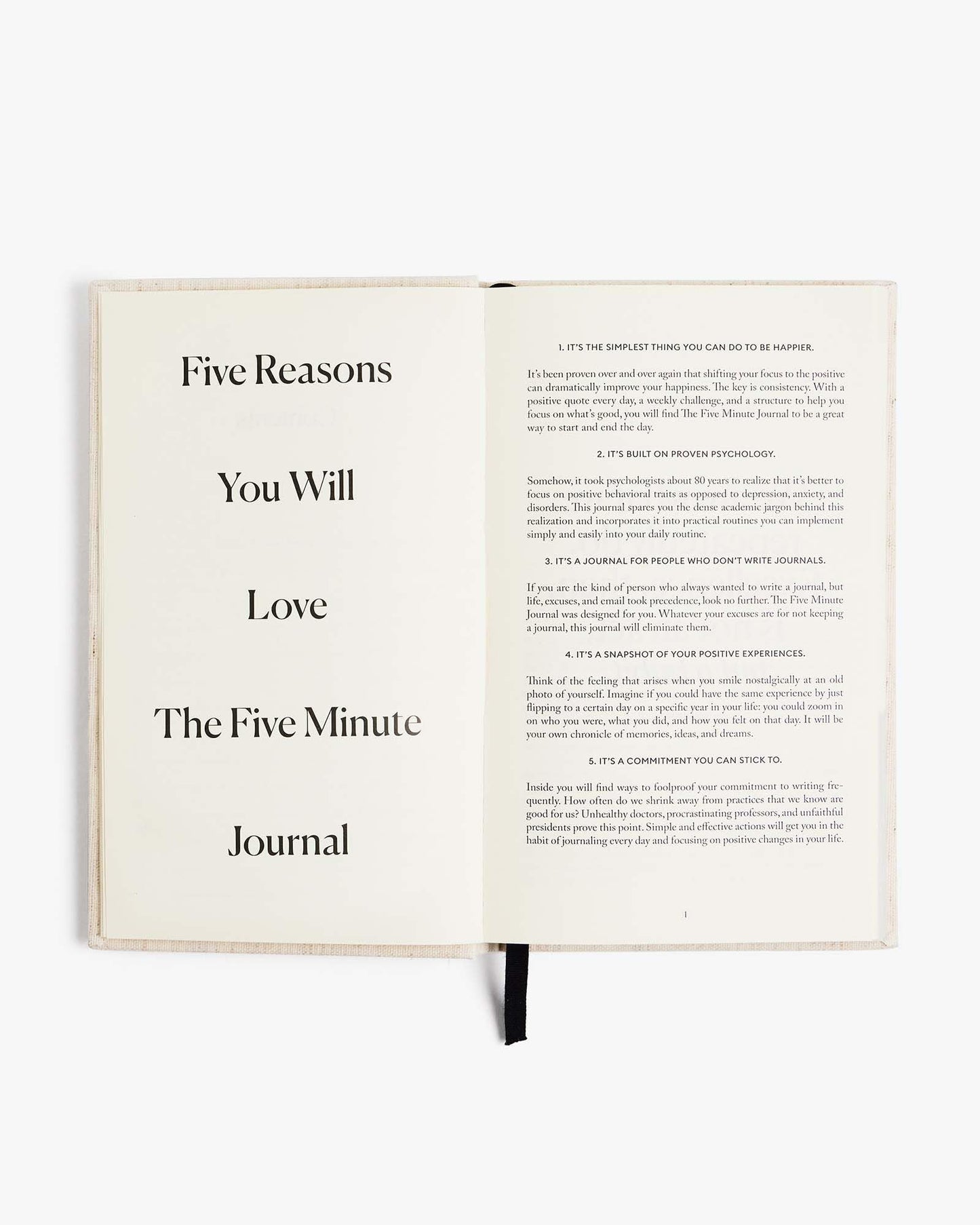 Ditsy Tulip Five Minute Journal, Daily Gratitude and Self-Reflection Diary