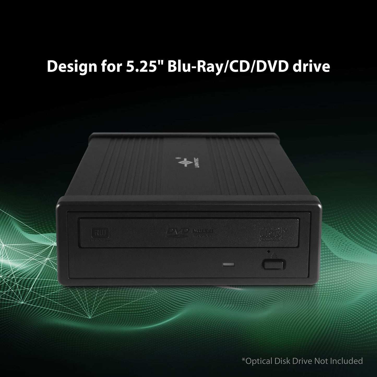 NexStar DX2 USB 3.0 External Enclosure, Design for 5.25" Blu-Ray/CD/DVD SATA Drive, 2nd Gen DX, Aluminum Alloy, fit Any Depth Optical Drive, TAA Compliant, USB Hot swappable (NST-540S3-BK)