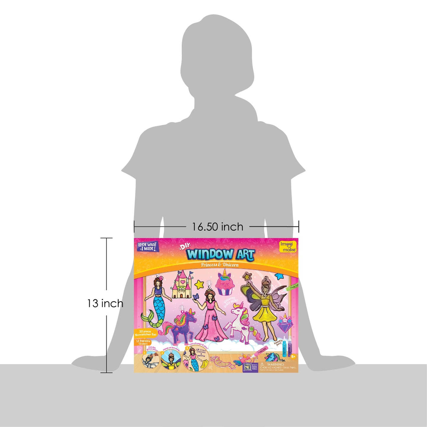 Imagimake Window Art Princess & Unicorn | Suncatcher Kit | Unicorn Toys for Girls Age 5-8 | Craft Kits for Girls Ages 8-12 | Easter Gifts for Kids | Easter Toys