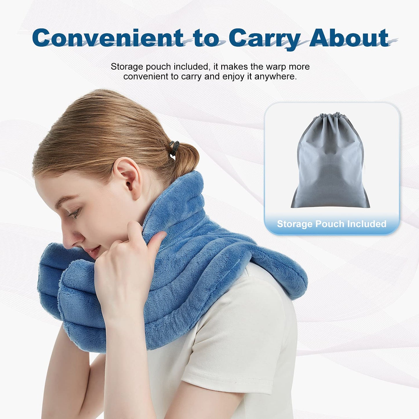 MORLIDEN Microwavable Heating Pad for Neck and Shoulders, Microwave Heating Pads Neck Warmer Wrap for Pain Relief