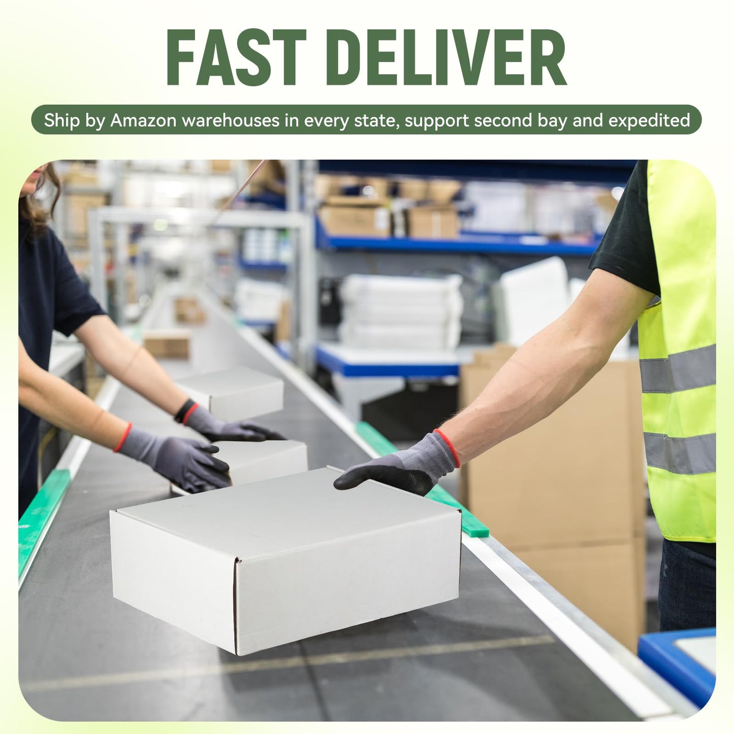 20 Pack 13"x10"x4" inch Shipping Boxes White Corrugated Cardboard Box for Small Business, Mailer, Shipping, and Packing