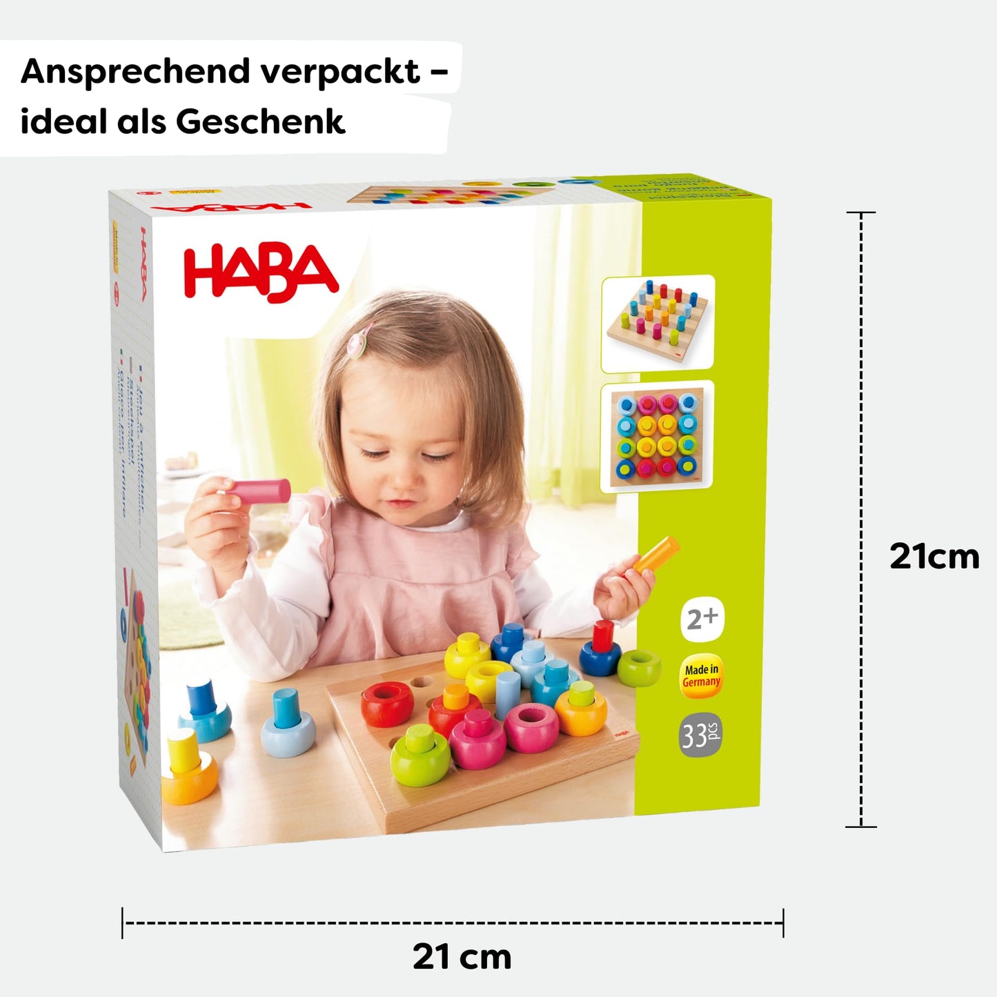 HABA Rainbow Whirls Pegging Game (Made in Germany)