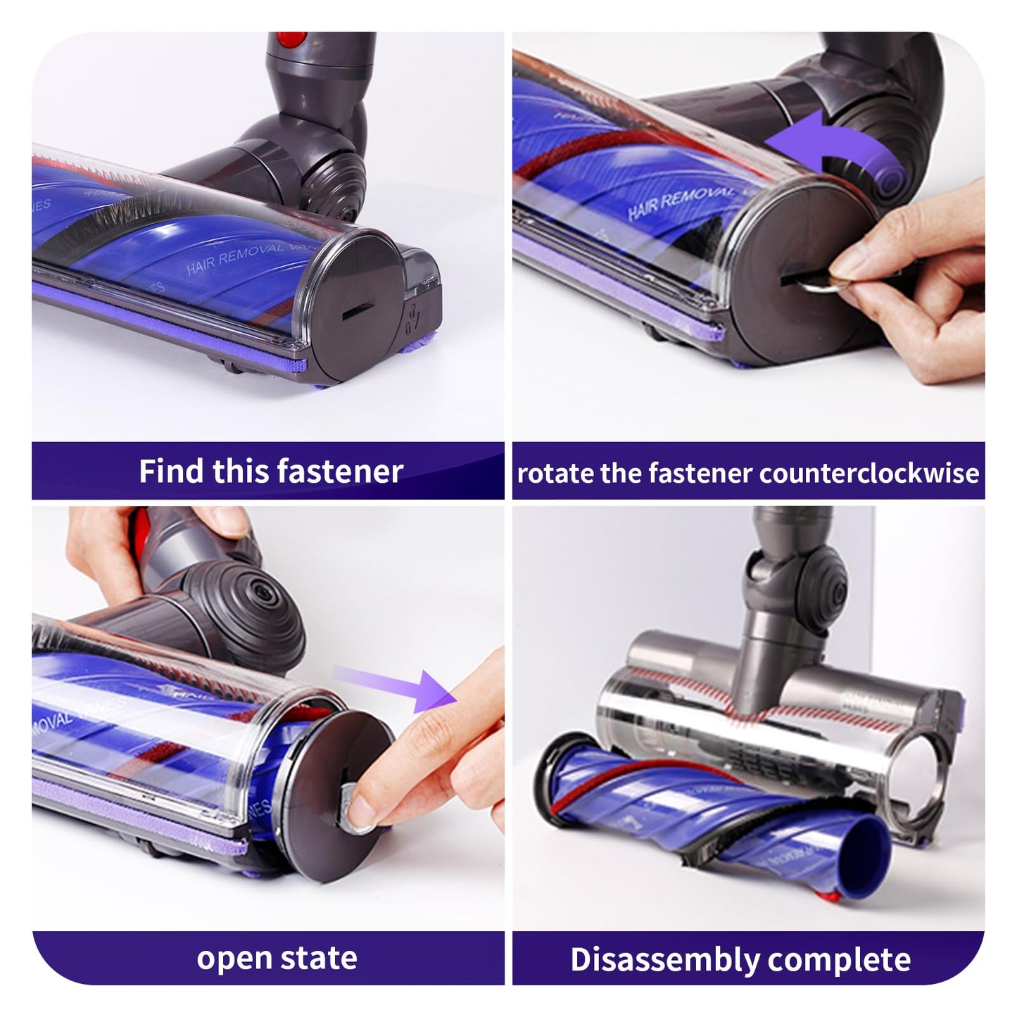 OTTWL V9 V12 Upgrade Anti-Tangle Replacement Head Compatible with Dyson V9(SV57), Digital Slim(SV18), V12 Detect Slim Cordless Vacuum Cleaners, Suitable for Hard Floor, Thin Carpet