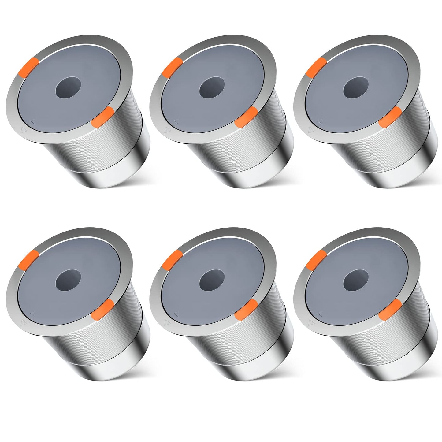 Reusable k Cup Coffee Filters,Universal stainless steel Refillable k Cups Filter Use for Keurig 2.0 and 1.0 Coffee Makers-brewers (6pack)