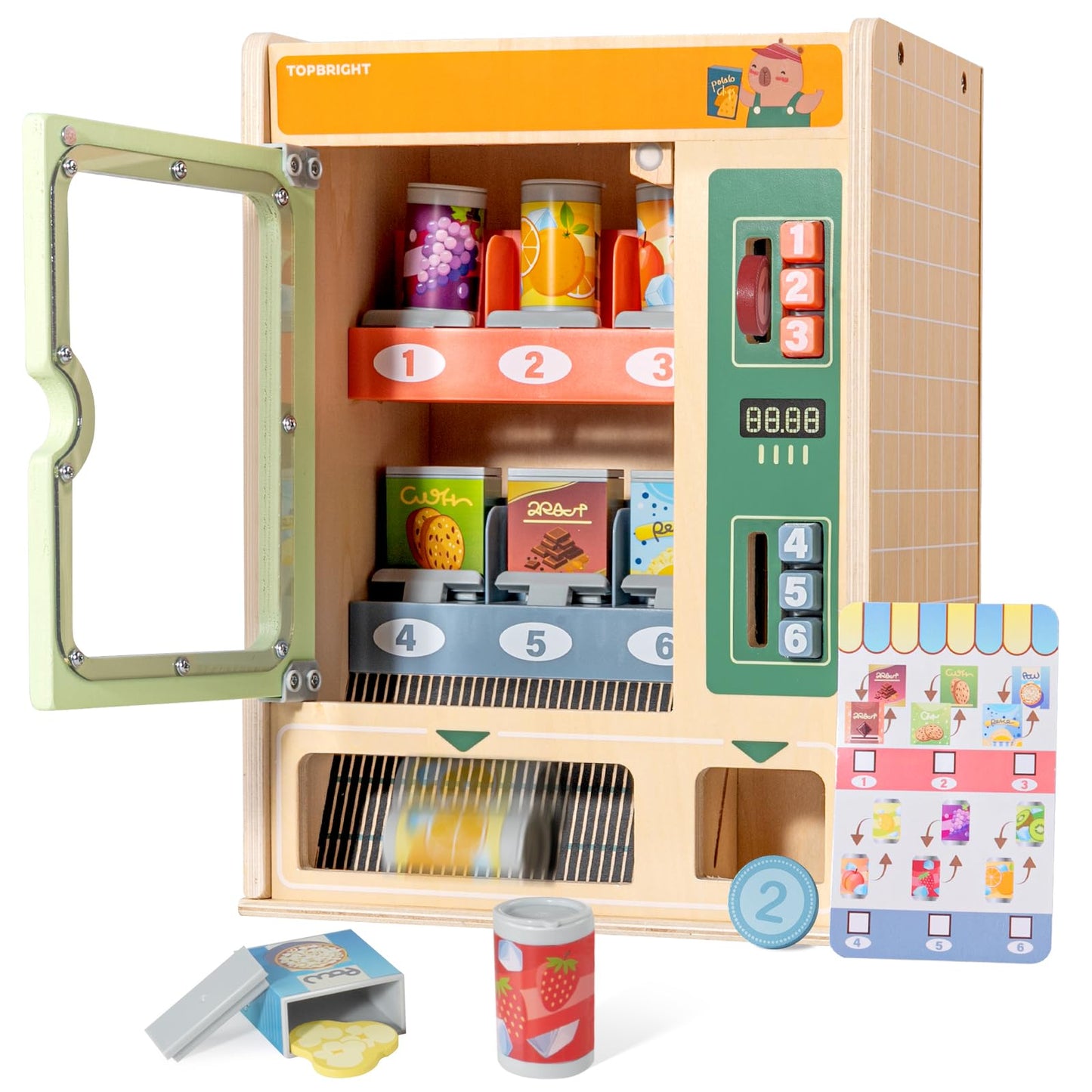 Topbright Wooden Vending Machine Play Set