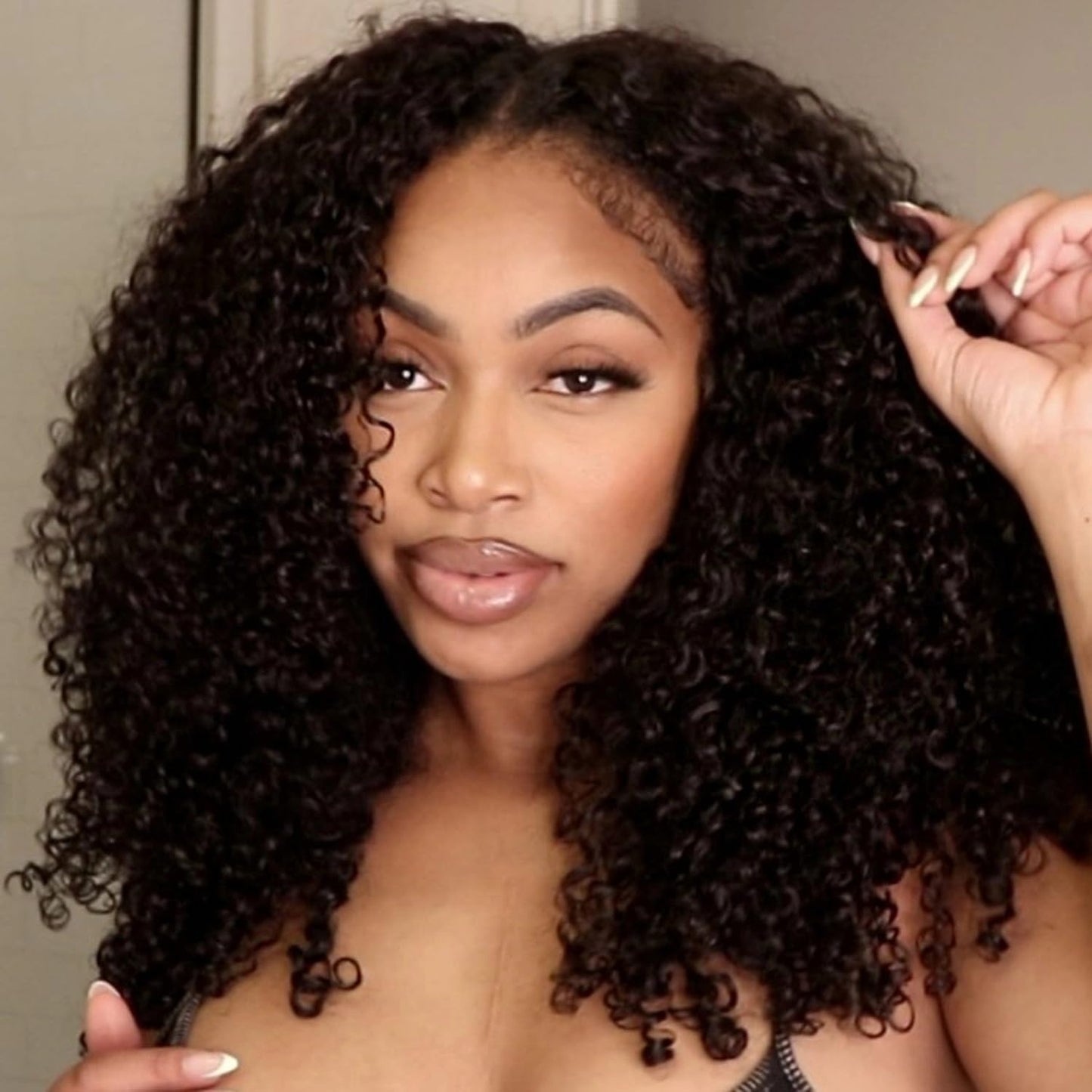 PRIMELACE V Part Wig Human Hair 20 inch Kinkycurly Wig Human Hair Upgrade UPart Human Hair Wig Brazilian Curly V Part Wig 180% Density No Leave Out No Glue