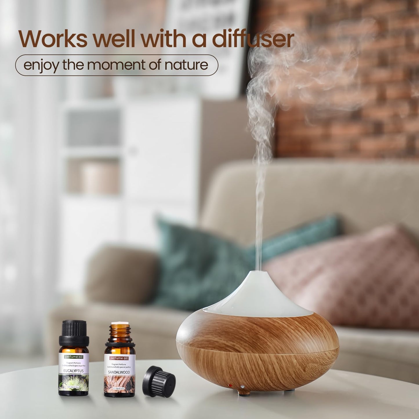 Nuanchu 60 Essential Oils Set 10ml Natural Essential Oils Aromatherapy Kit for Diffuser Humidifier Aromatherapy-Oils for Candle Bath Bombs Making