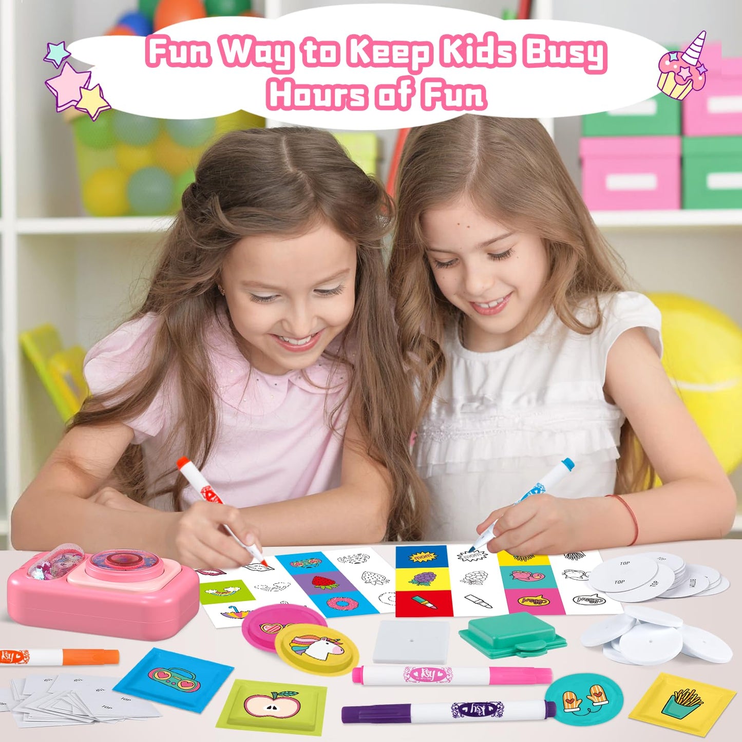 Sticker Maker for Kids - Make Your Own 60 Stickers with DIY Puffy Sticker Kit - Create a 3D Sticker Machine Arts and Crafts for Kids Ages 6-12 - Fun Craft Kits & Gifts for Girls Boys Year Old