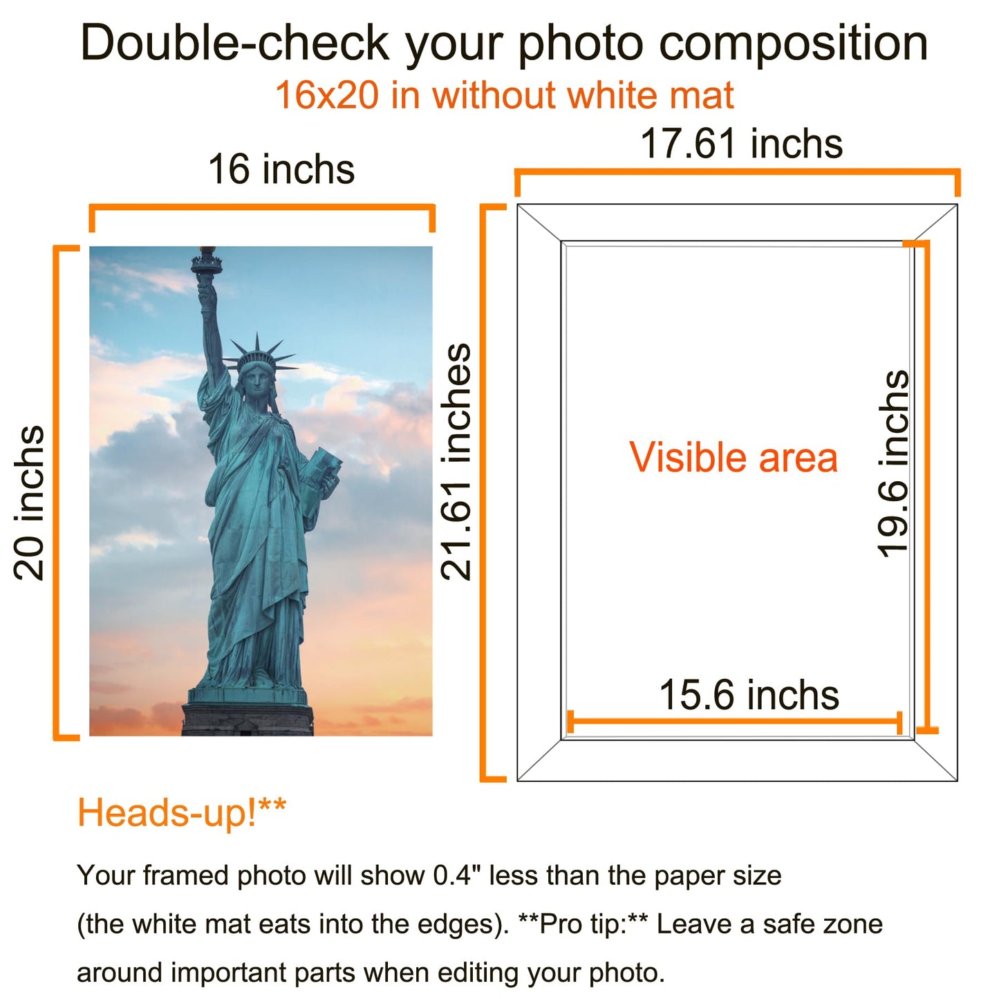 SESEAT 16x20 Picture Frame Black Set of 6, Display Pictures 16x20 Without Mat for Wall Mounting, Wall Gallery Poster Frames