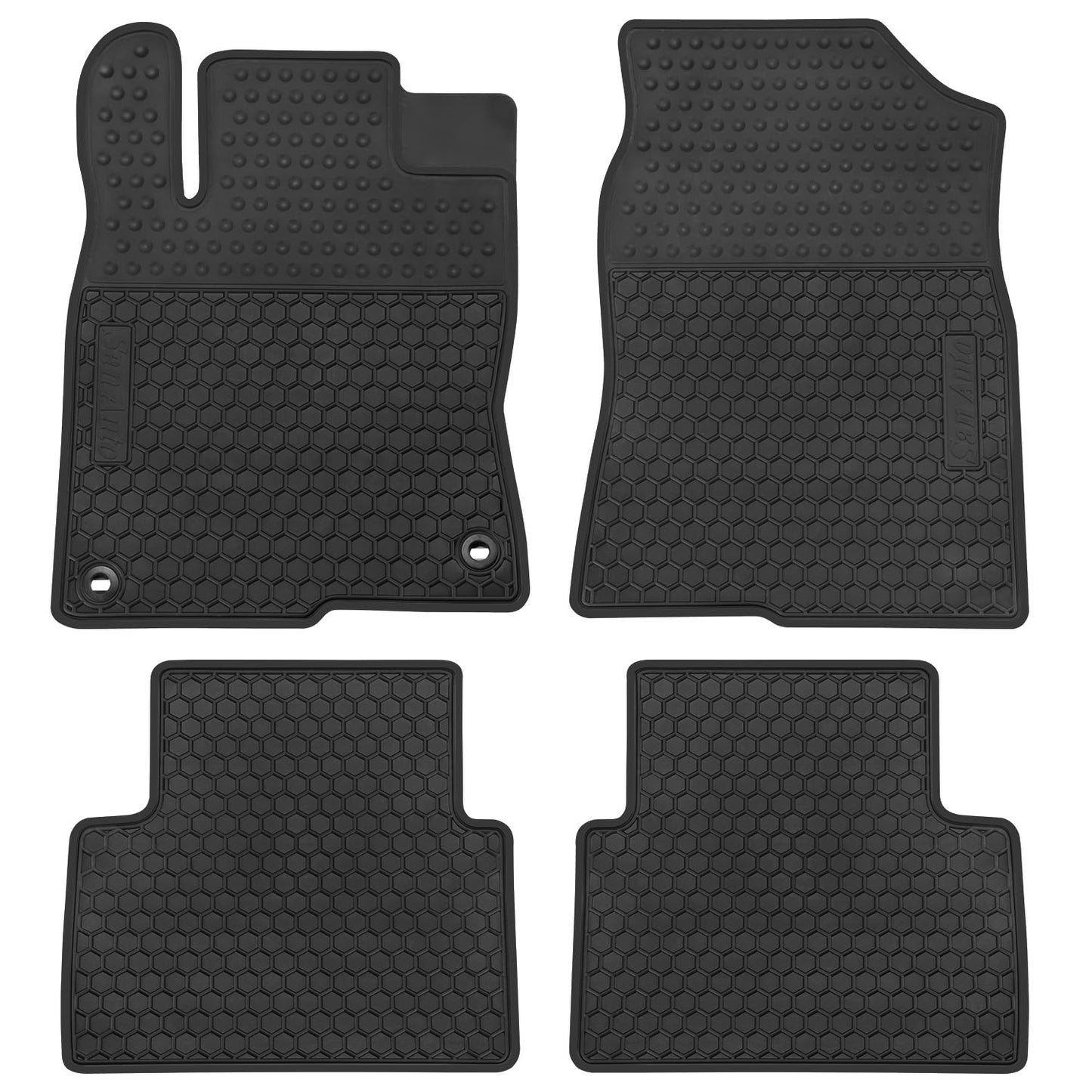 HD-Mart Car Rubber Floor Mat for Honda Civic Sedan 10th 2016 2017 2018 2019 2020 2021 Custom Fit Full Black Auto Floor Liners Mat All Weather Protection Heavy Duty Odorless