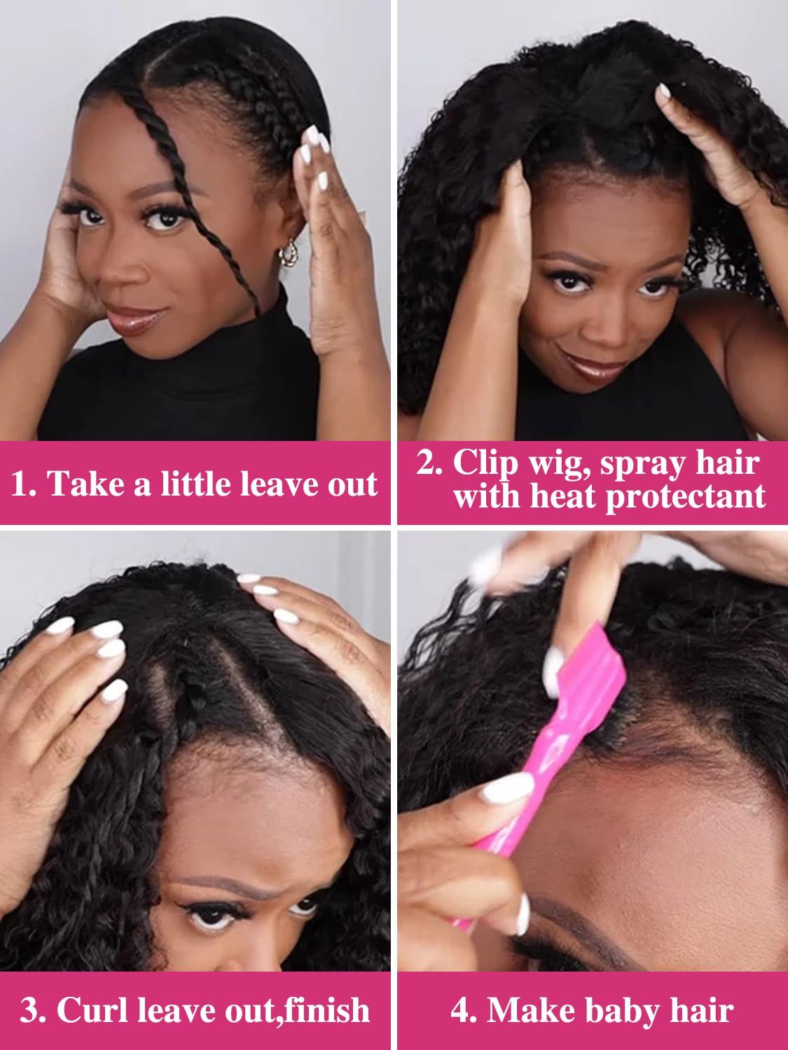 Vanmast Curly V Part Wig Human Hair Wigs for Black Women No Leave Out Upgrade U Part Kinky Curly Wig 180% Density Glueless V Shape Wig Beginner Friendly No Glue No Sew In Natural Color 20 inch