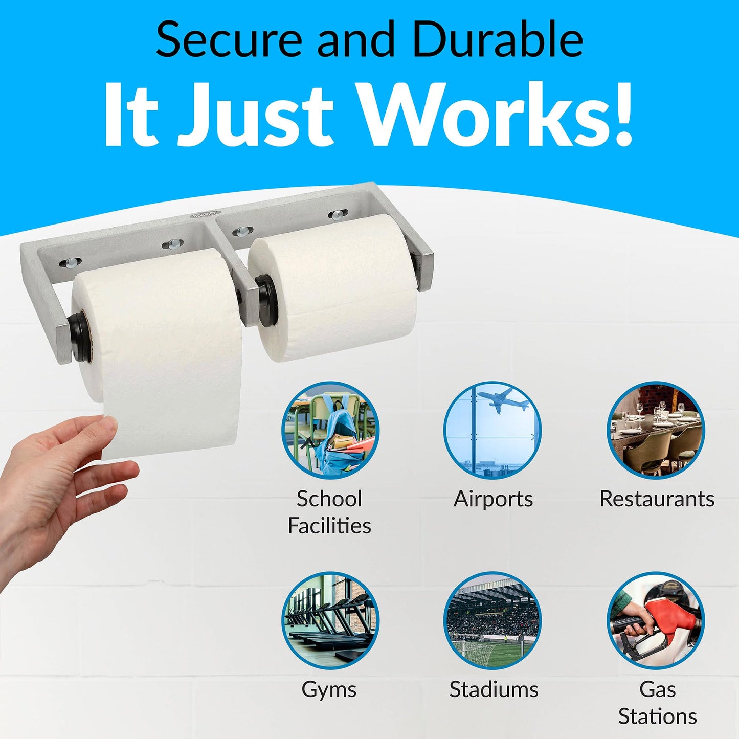 Bobrick Toilet Tissue Dispenser for Two Rolls (Model B-2740)