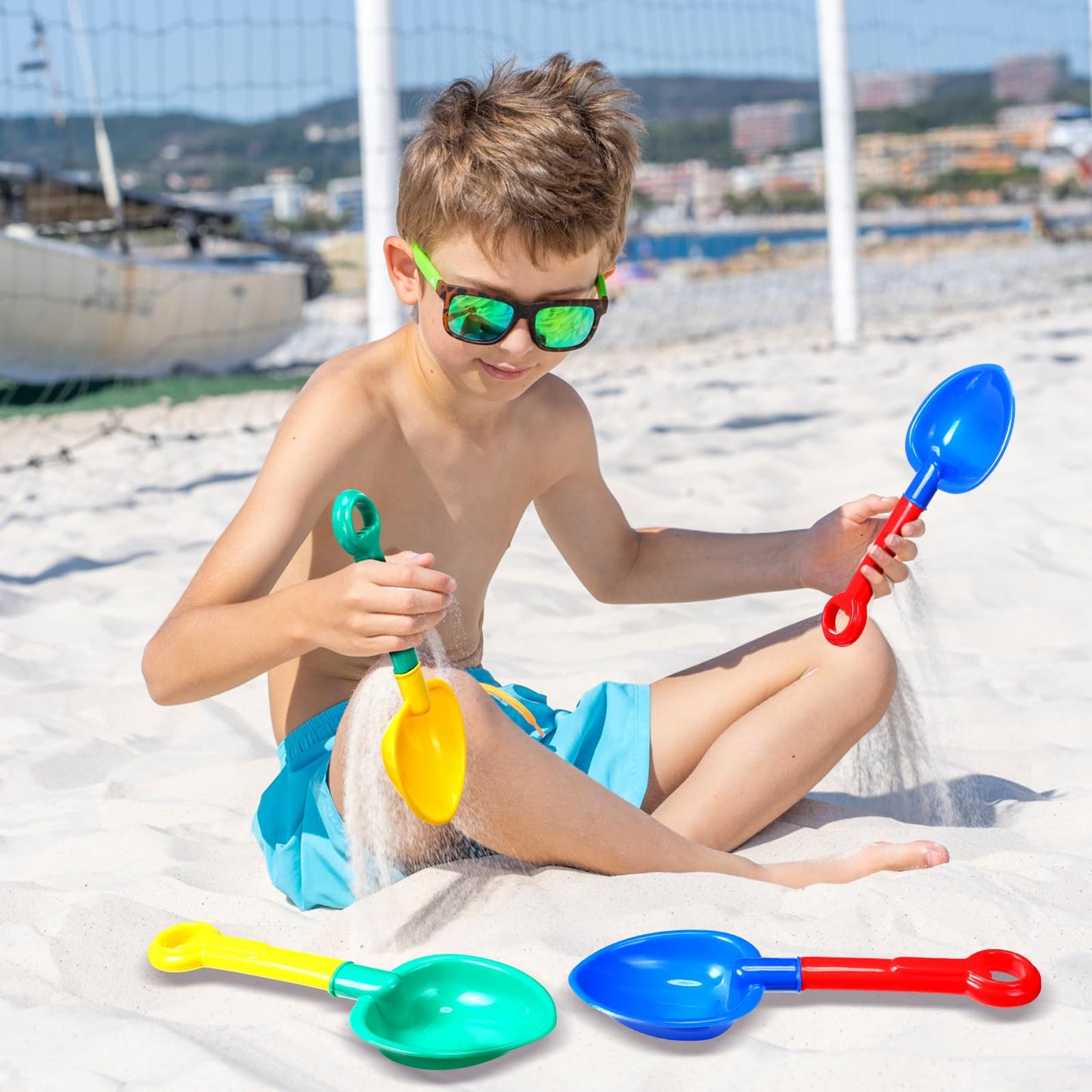 Capoda 24 Set Graduation Plastic Shovels with Graduation Gift Cards Red String Candy Bags Grad Dig Your Summer Gifts for Boys and Girls Classroom Exchange Prizes 2024 Graduation Party Favor Supplies