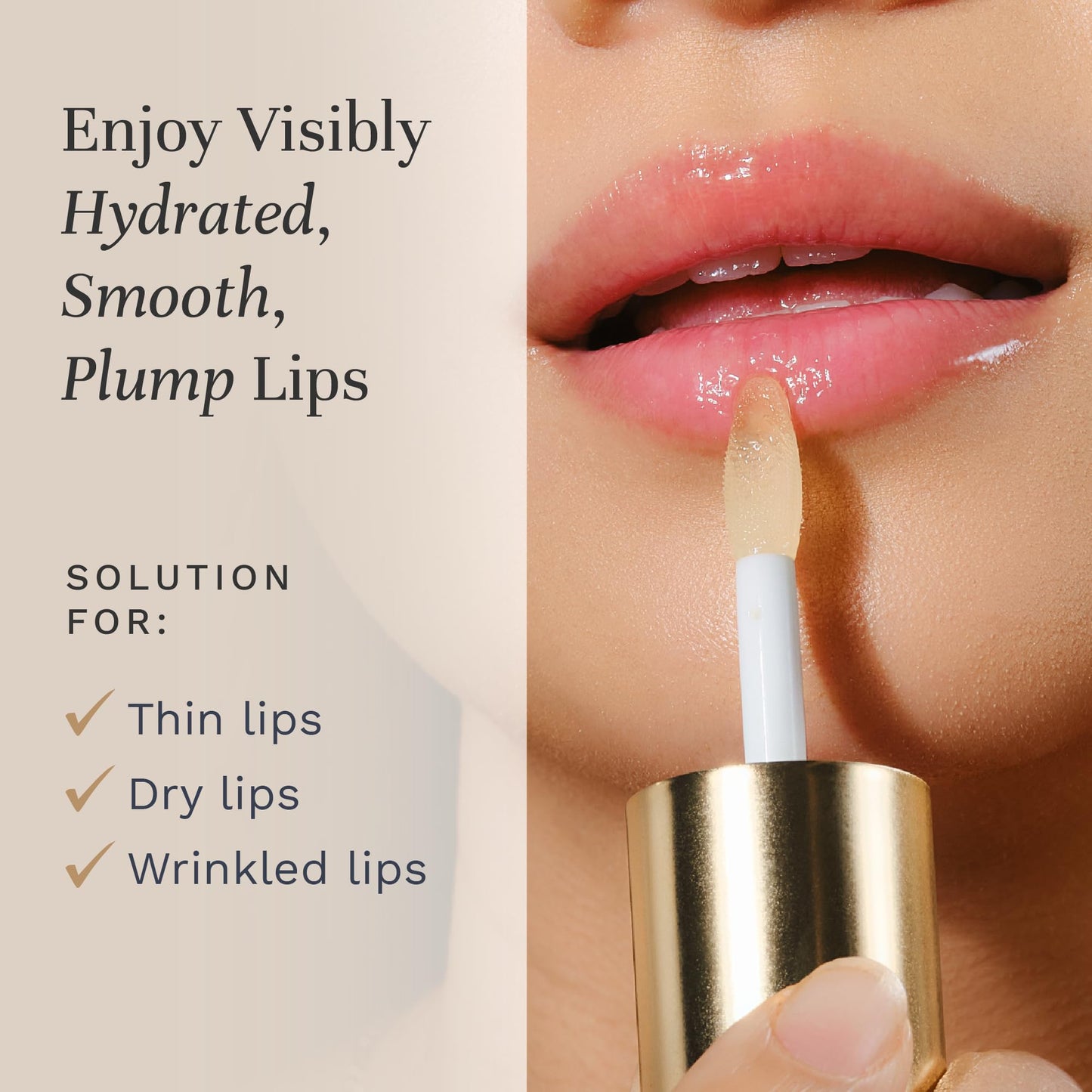 City Beauty City Lips Plumping Oil - Plump, Hydrate, Restore - Anti-Aging Lip Treatment - Plumping Lip Oil with Hyaluronic Acid & Plant Extracts (Pink Champagne)