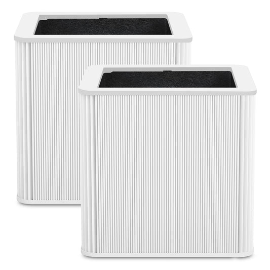 2 Pack 211+ Filter Replacement Compatible with Blue Pure 211+ Air Purifier, 2-Stage Filtration System of H13 True Filter & Activated Carbon Filter