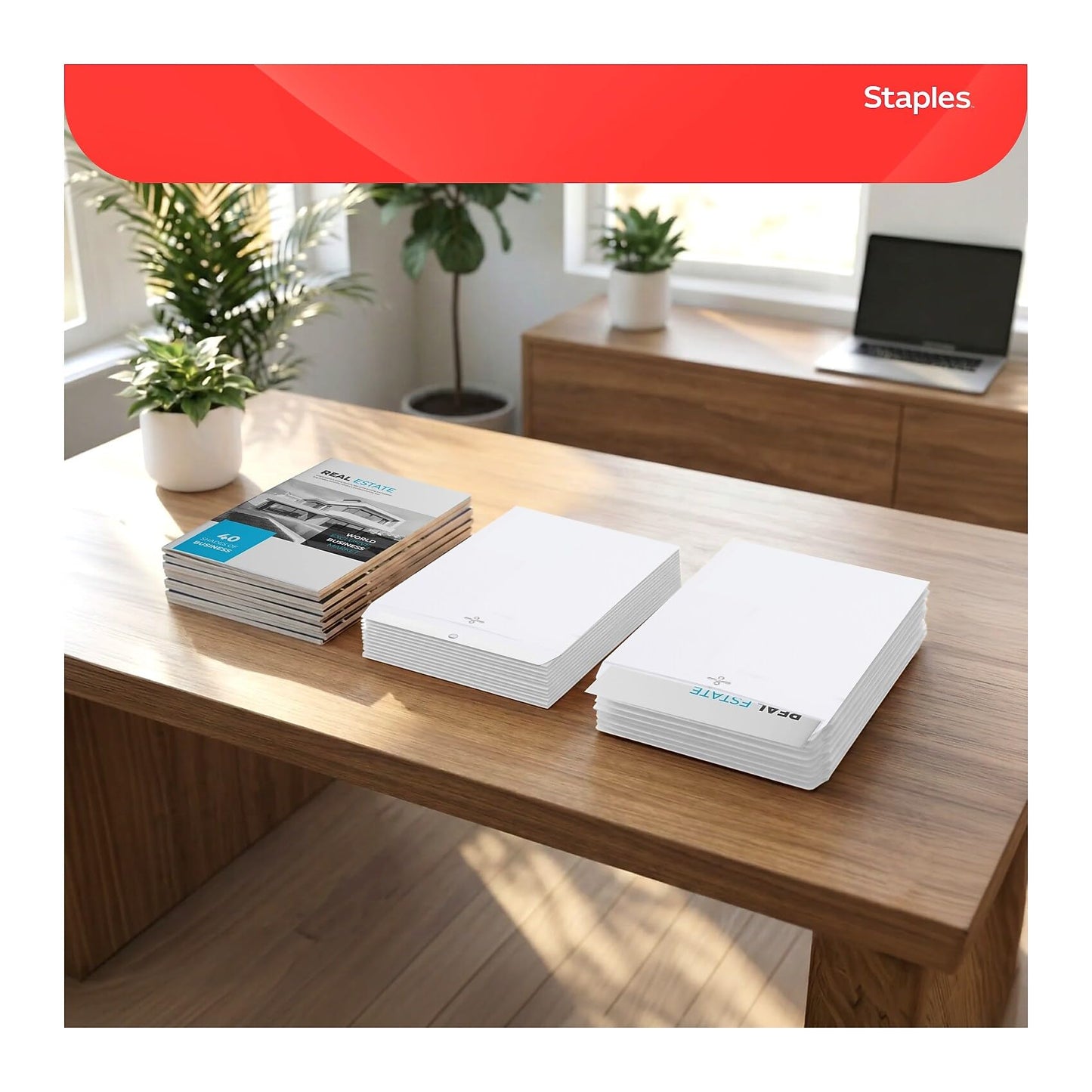 Staples 10 x 13 White Wove Clasp & Gummed Catalog Envelopes, Metal Clasp Closure, Durable Large Mailing Envelopes, 100/Box