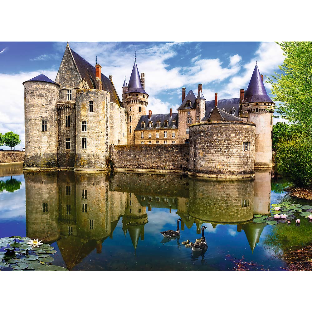 Trefl Castle in Sully-sur-Loire, France 3000 Piece Jigsaw Puzzle Red 116x85 cm Print, DIY Puzzle, Creative Fun, Classic Puzzle for Adults and Children from 15 Years Old