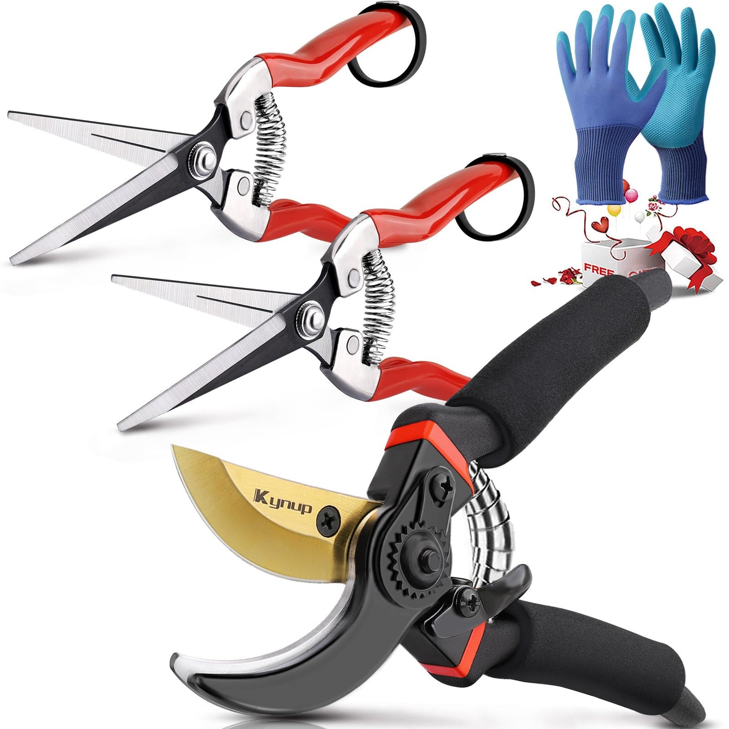 Kynup Garden Shears Pruning Shears Gardening Tools Garden Scissors Stainless Steel