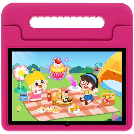 ApoloSign Kids Tablet 10 Inch Tablet for Kids, Learning Tablet with Android 13, WiFi, BT5.0, Dual Camera, Pre-Installed Educational App, Parental Control, Shockproof Case for Boys Girls(Pink)