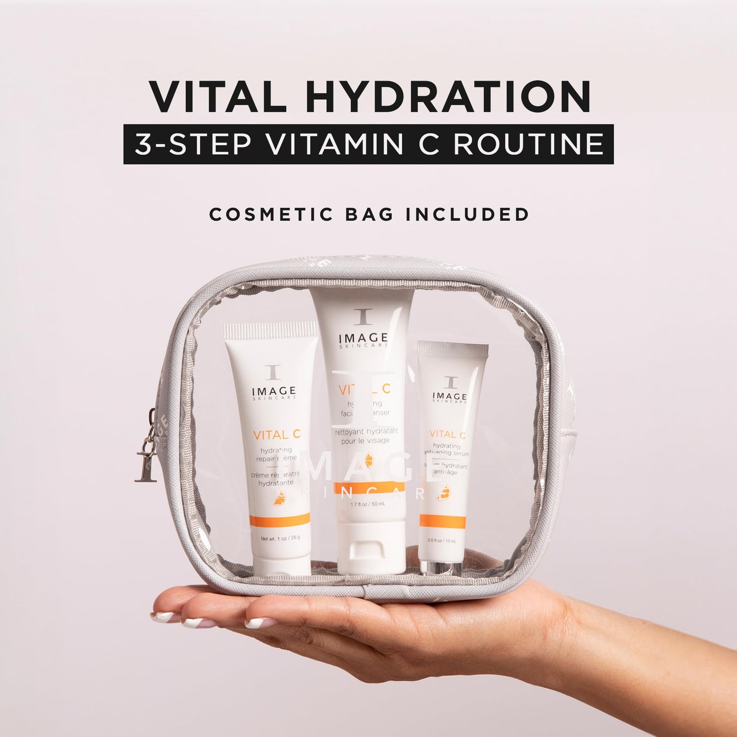 IMAGE Skincare, VITAL HYDRATION 3-Step Vitamin C Routine, Made with Hyaluronic Acid for Anti-Aging, Dry, Dull Skin, 3 Piece Skin Care Set
