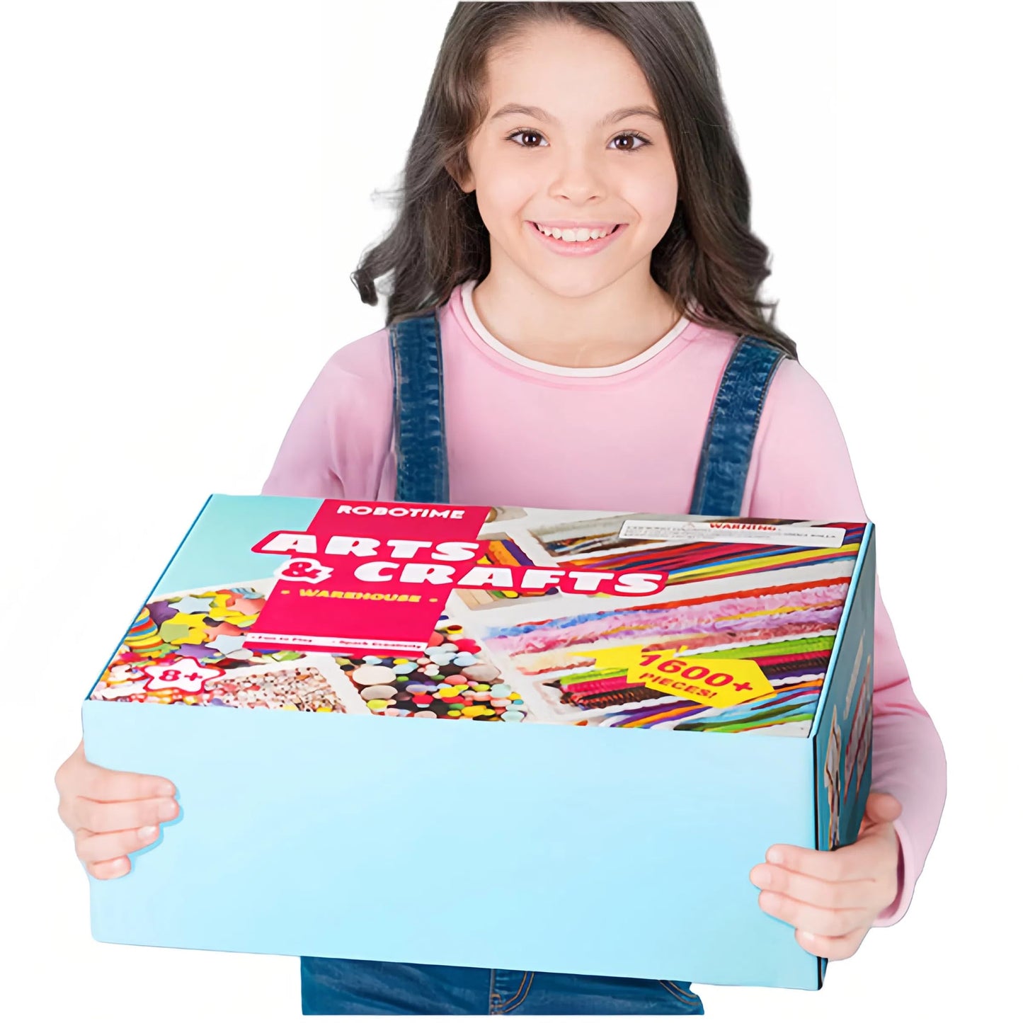 ROBOTIME Ultimate Craft Gift for Girls Ages 8-12 | All-in-One Creative Arts & Crafts Kit with 1600+ Pieces | DIY Maker Warehouse for Beginner Kids 8-12